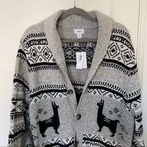 Old Navy Button Down Cardigan Gray and Black